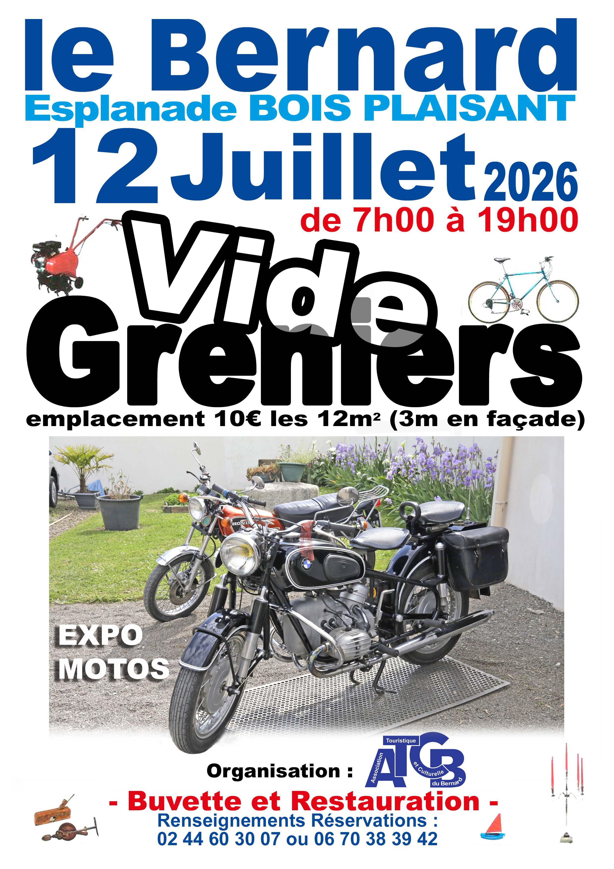 Affiche Vide-greniers Le Bernard dimanche 12 juillet 2026 (85560)