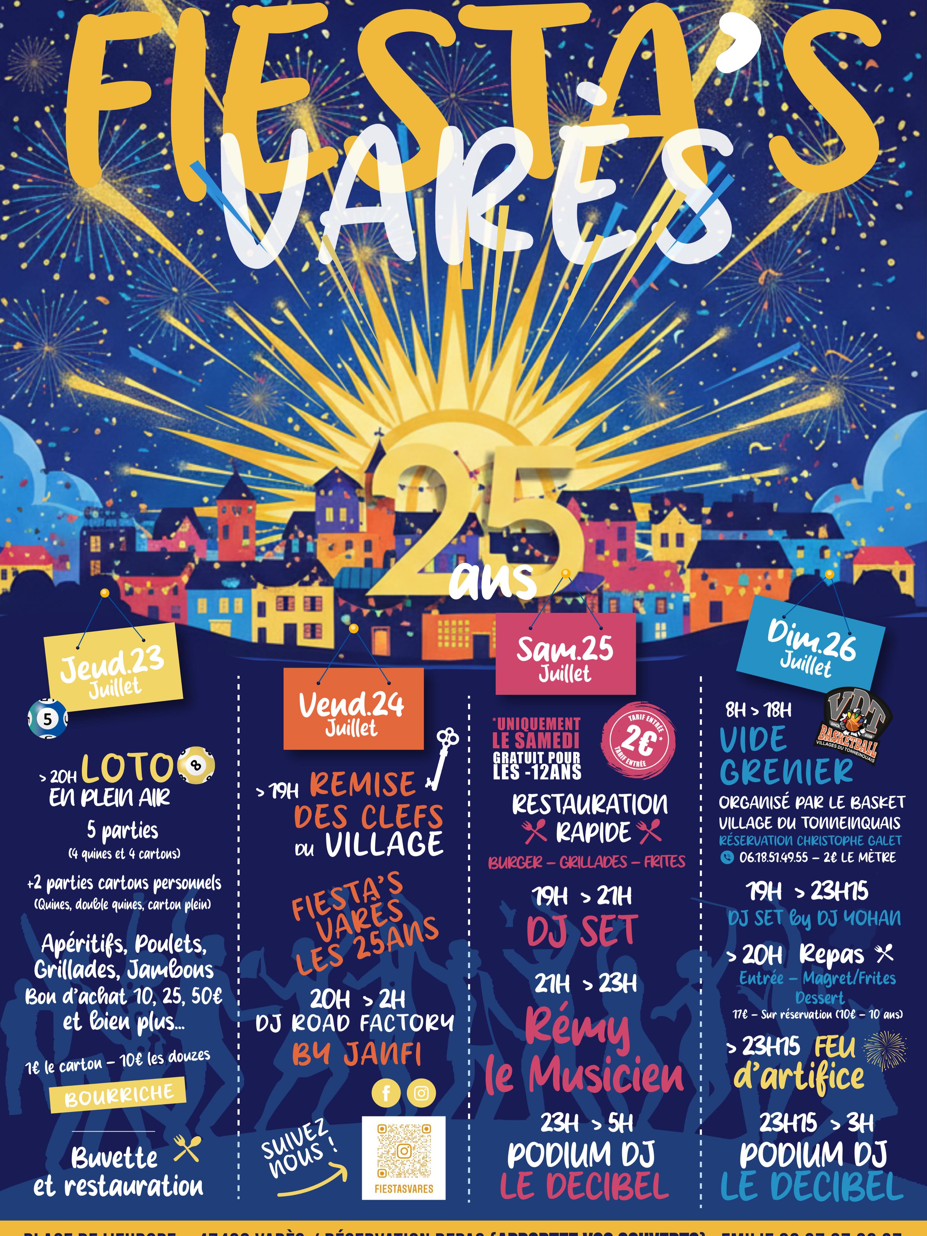 Affiche Vide-grenier Fiesta'Varès dimanche 26 juillet 2026 (47400)