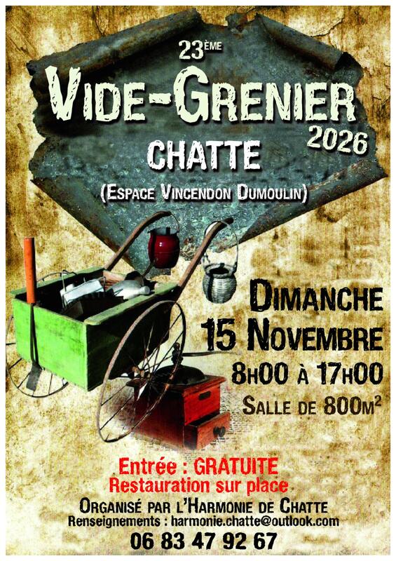Affiche Vide-grenier de l'Harmonie à Chatte