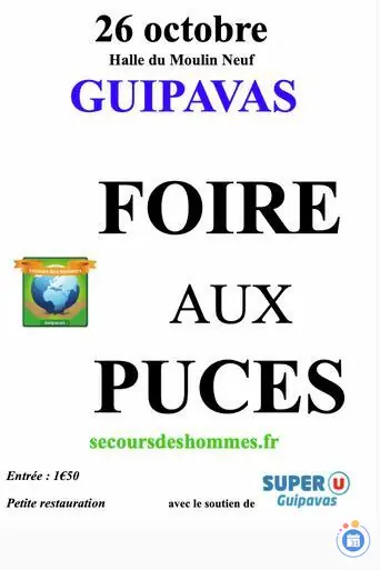 Affiche Foire aux puces Guipavas lundi 26 octobre 2026 (29490)