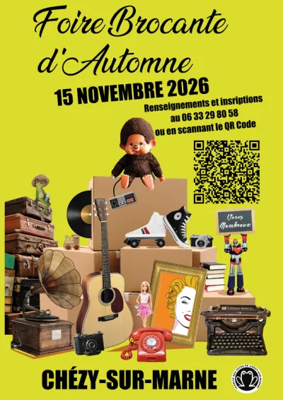 Affiche Foire brocante d'automne de Chézy-sur-Marne