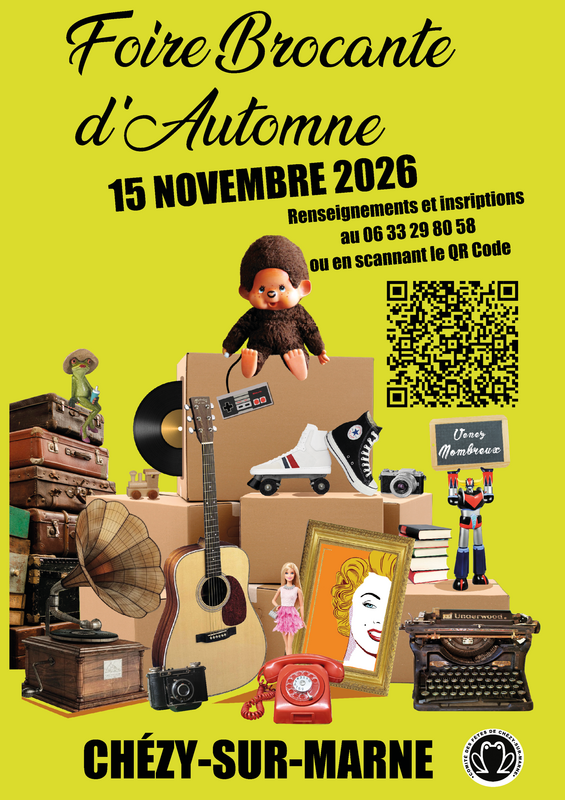 Affiche Foire brocante d'automne de Chézy-sur-Marne