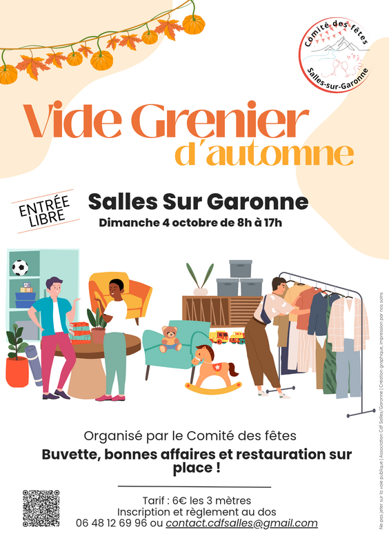 Affiche Vide-grenier d'automne de Salles-sur-Garonne