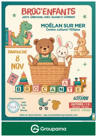 Affiche Broc'enfants de l'APE École du Bourg à Moëlan-sur-Mer