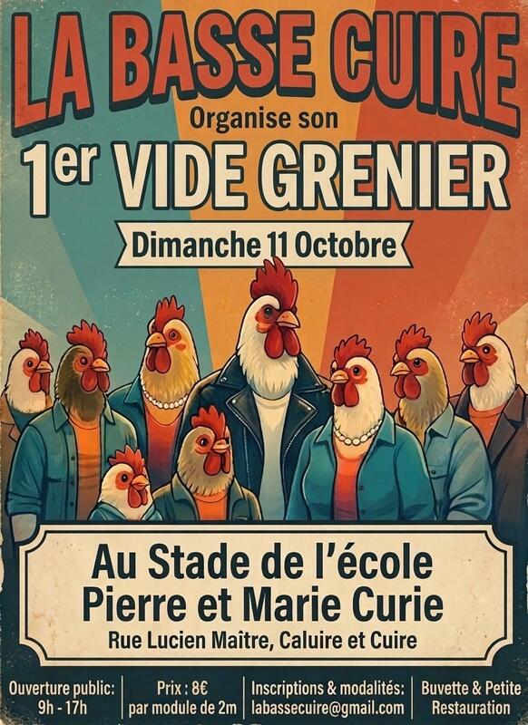 Affiche Vide-grenier de La Basse Cuire à Caluire-et-Cuire