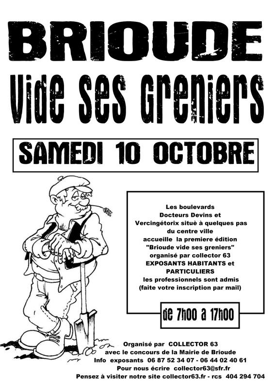 Affiche Brioude vide ses greniers de Collector 63 à Brioude