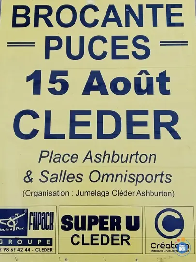 Affiche Brocante puces Cléder samedi 15 août 2026 (29233)