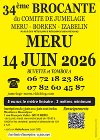 Affiche Brocante Méru dimanche 14 juin 2026 (60110)