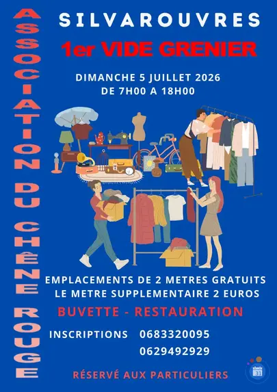 Affiche Vide-grenier Silvarouvres dimanche 5 juillet 2026 (52120)