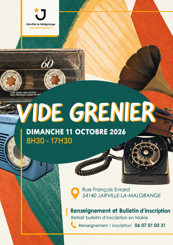 Affiche Vide-grenier de Jarville-la-Malgrange