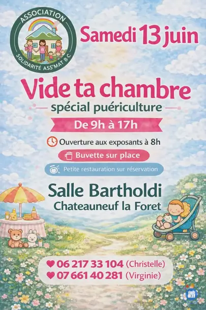 Affiche Vide-grenier Châteauneuf-la-Forêt samedi 13 juin 2026 (87130)