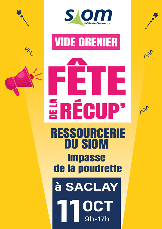 Affiche Vide-grenier de la Fête de la récup du SIOM à Saclay