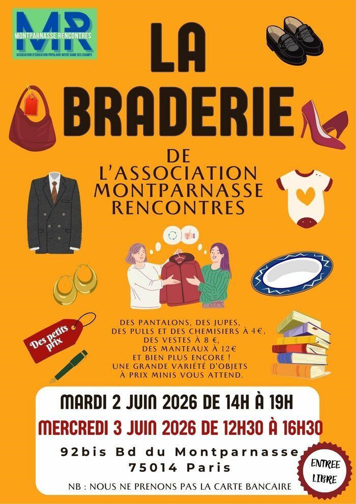 Affiche Braderie Montparnasse Rencontres - Paris 14e