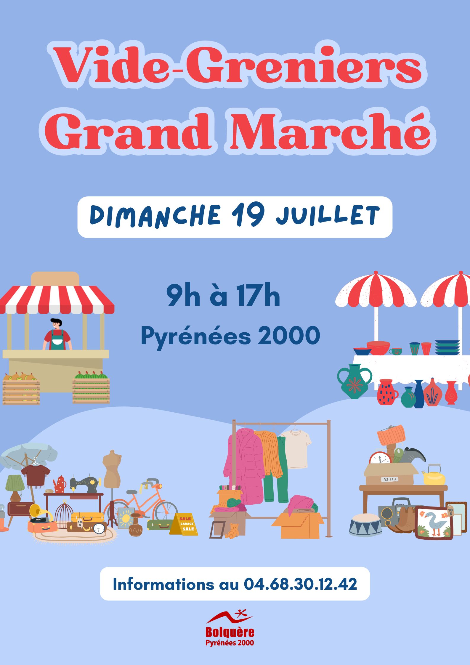 Affiche Vide-grenier Bolquère Pyrénées 2000 dimanche 19 juillet 2026 (66210)