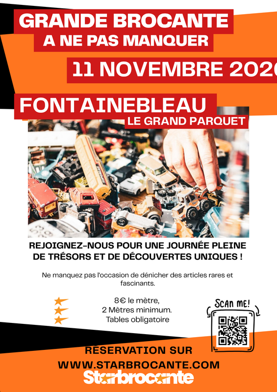Affiche Brocante du Grand Parquet à Fontainebleau