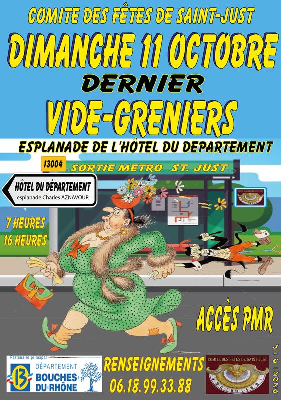 Affiche Vide-greniers de Saint-Just à Marseille 4e