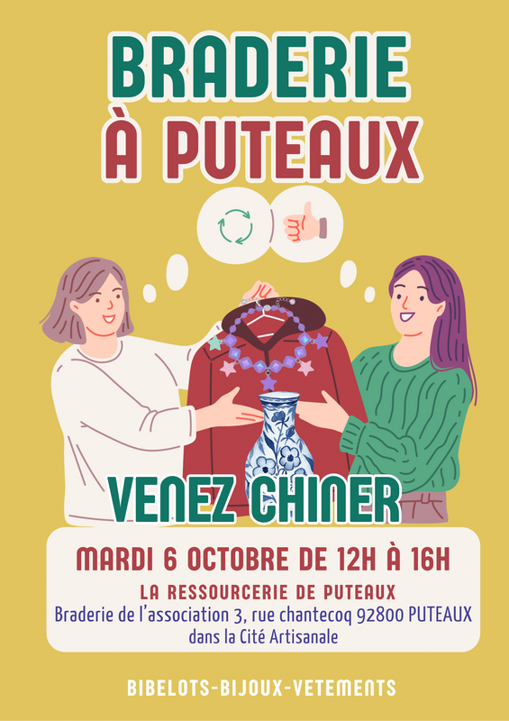 Affiche Braderie de la Ressourcerie à Puteaux