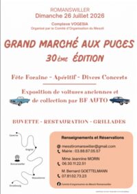 Affiche Marché aux puces Romanswiller dimanche 26 juillet 2026 (67310)