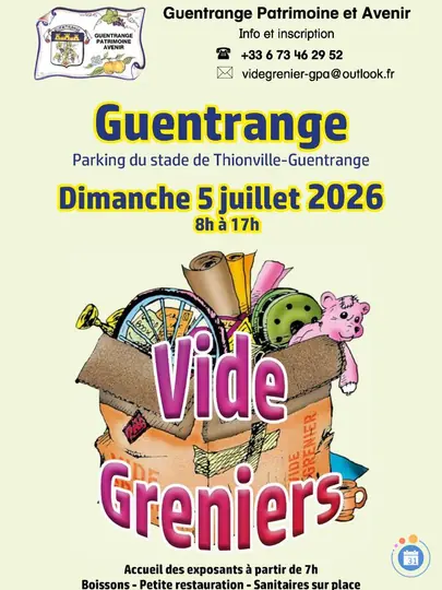Affiche Vide-greniers Thionville-Guentrange dimanche 5 juillet 2026 (57100)