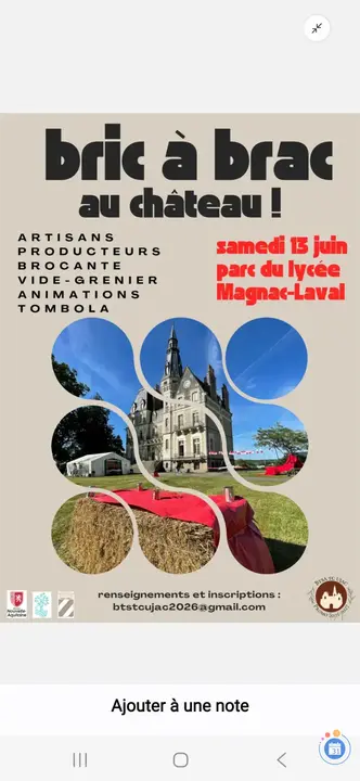 Affiche Brocante Vide-grenier Magnac-Laval samedi 13 juin 2026 (87190)