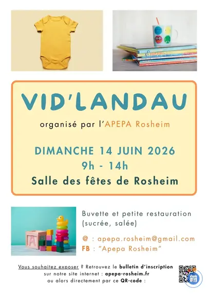 Affiche Vide-grenier puériculture Rosheim dimanche 14 juin 2026 (67560)