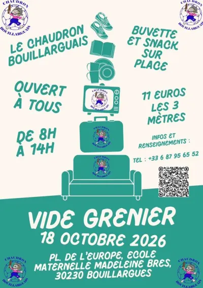 Affiche Vide-grenier du Chaudron Bouillarguais à Bouillargues