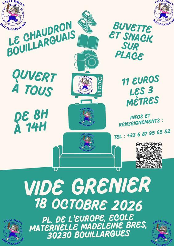 Affiche Vide-grenier du Chaudron Bouillarguais à Bouillargues