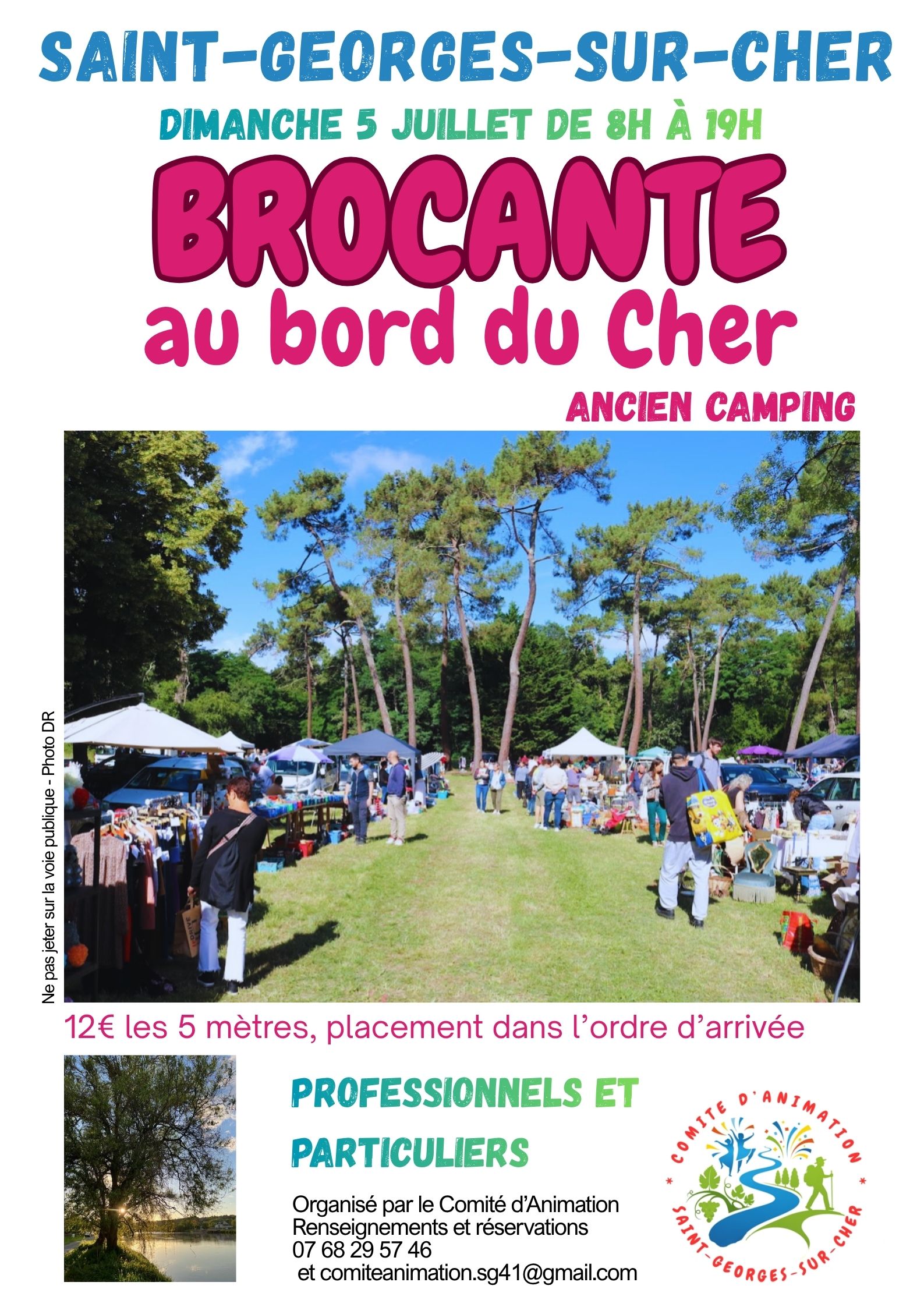 Affiche Brocante Saint-Georges-sur-Cher dimanche 5 juillet 2026 (41400)
