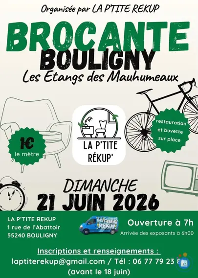 Affiche Brocante Bouligny dimanche 21 juin 2026 (55240)