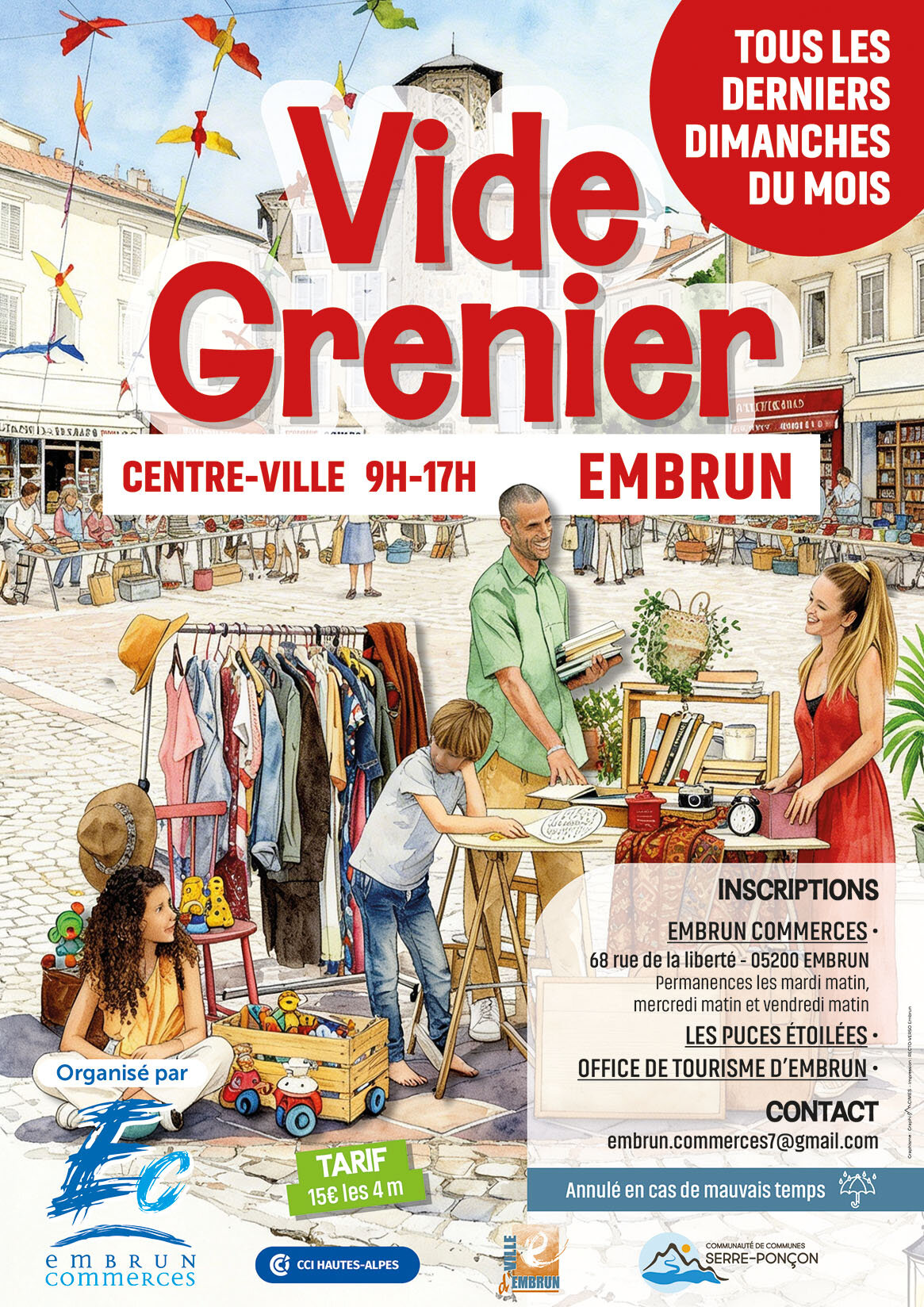 Affiche Vide-grenier Embrun dimanche 27 septembre 2026 (05200)