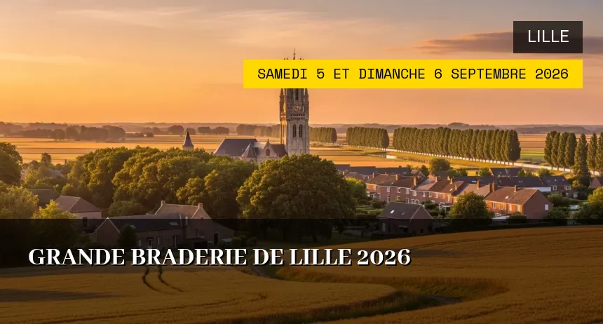 Affiche Grande Braderie de Lille samedi 5 et dimanche 6 septembre 2026 (59000)