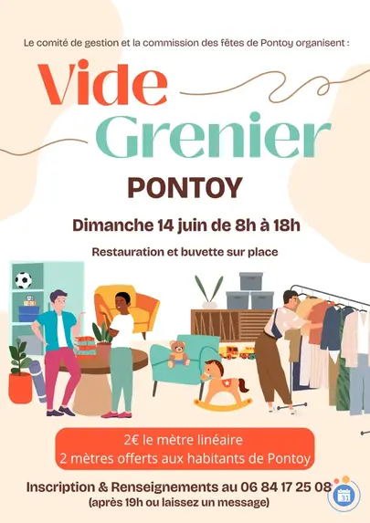 Affiche Vide-grenier Pontoy dimanche 14 juin 2026 (57420)