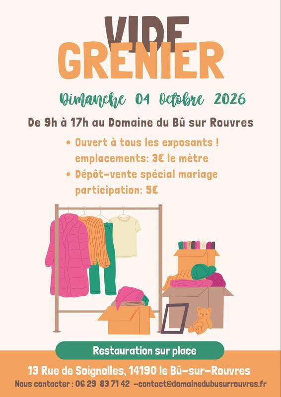 Affiche Vide-grenier du Domaine du Bû-sur-Rouvres