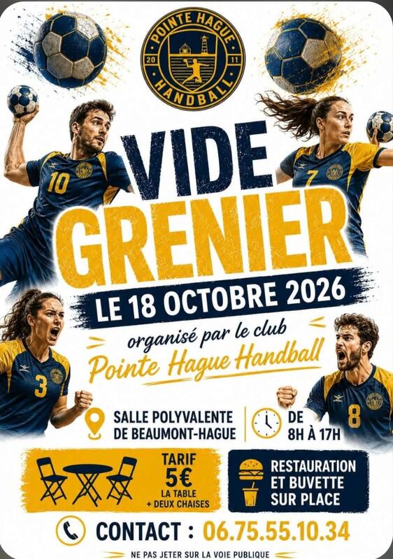 Affiche Vide-grenier du Pointe Hague Handball à La Hague