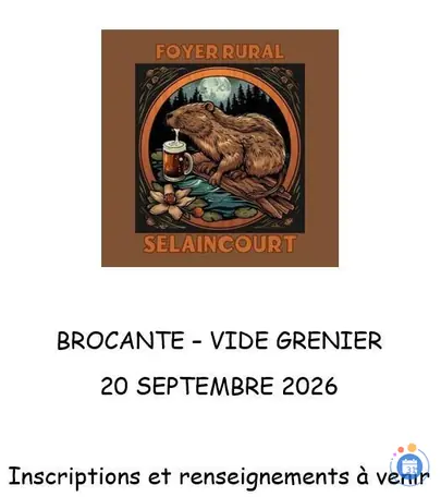 Affiche Brocante Selaincourt dimanche 20 septembre 2026 (54170)