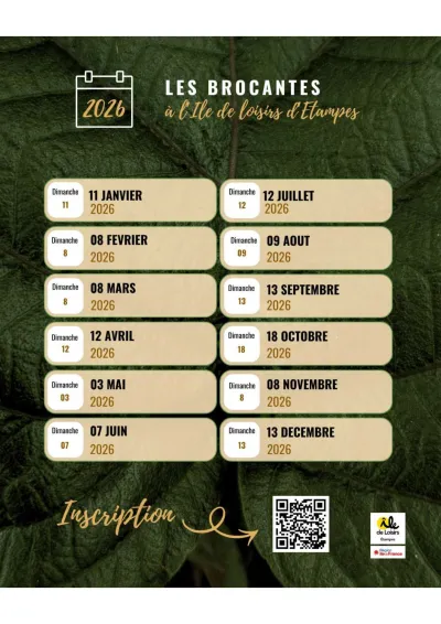 Affiche Brocante de l'Île de loisirs d'Étampes