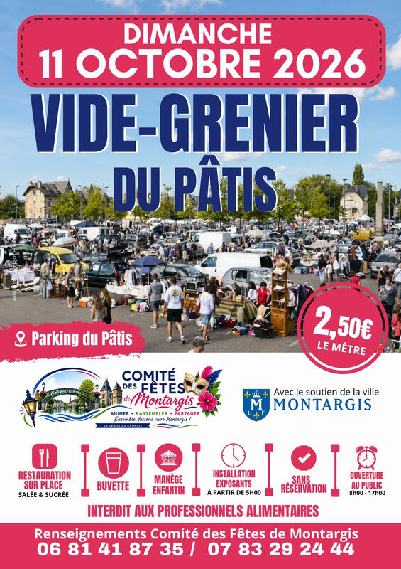 Affiche Vide-grenier du Pâtis à Montargis