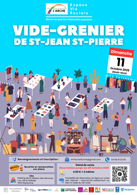 Affiche Vide-grenier de Saint-Jean Saint-Pierre à Narbonne