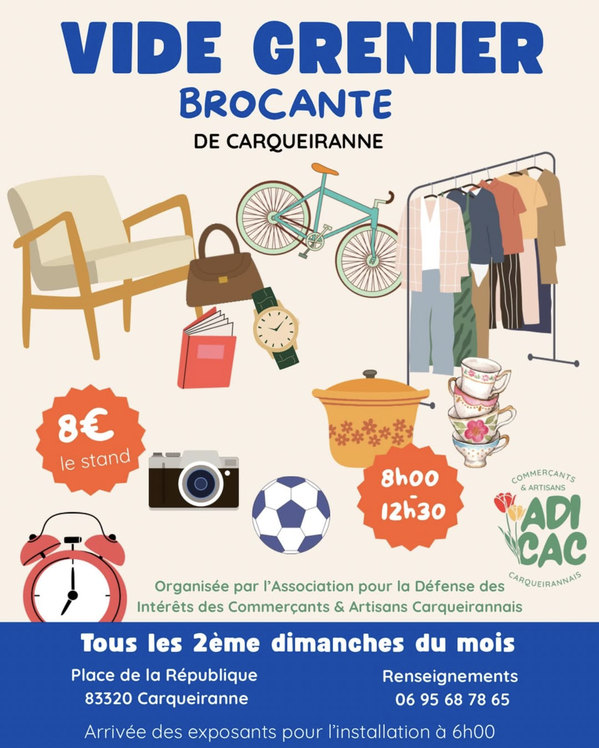 Affiche Vide-grenier Carqueiranne dimanche 13 septembre 2026 (83320)