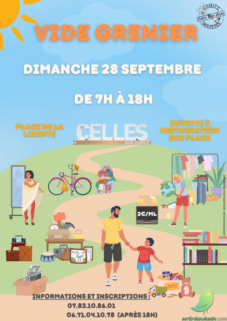 Affiche Vide-grenier Celles-sur-Ource dimanche 28 septembre 2026 (10110)