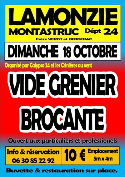 Affiche Vide-grenier et brocante de Lamonzie-Montastruc