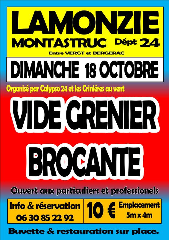 Affiche Vide-grenier et brocante de Lamonzie-Montastruc