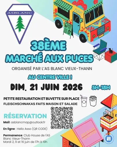 Affiche Marché aux puces Vieux-Thann dimanche 21 juin 2026 (68800)