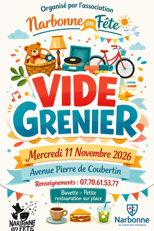 Affiche Vide-grenier de Narbonne en Fête à Narbonne