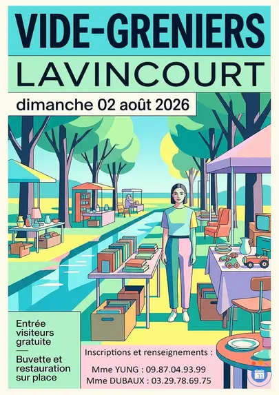 Affiche Vide-grenier Lavincourt dimanche 2 août 2026 (55170)