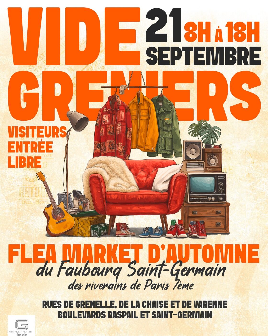 Affiche Flea Market d'Automne Saint-Germain Paris 7e lundi 21 septembre 2026 (75007)