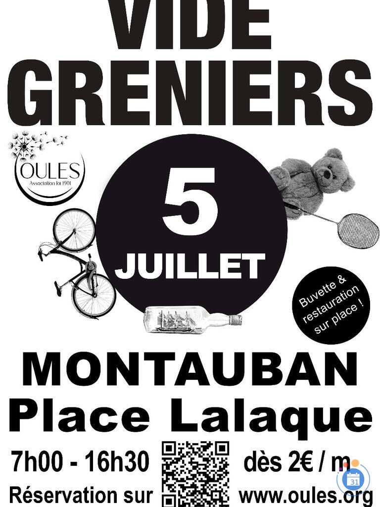 Affiche Vide-greniers Montauban dimanche 5 juillet 2026 (82000)