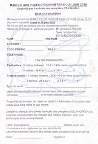 Affiche Marche aux puces Eichhoffen dimanche 21 juin 2026 (67140)