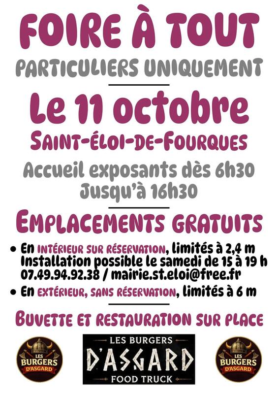 Affiche Foire à tout de la Saint-Éloi à Saint-Éloi-de-Fourques