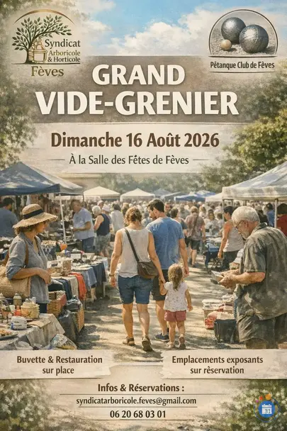 Affiche Vide-grenier Fèves dimanche 16 août 2026 (57280)